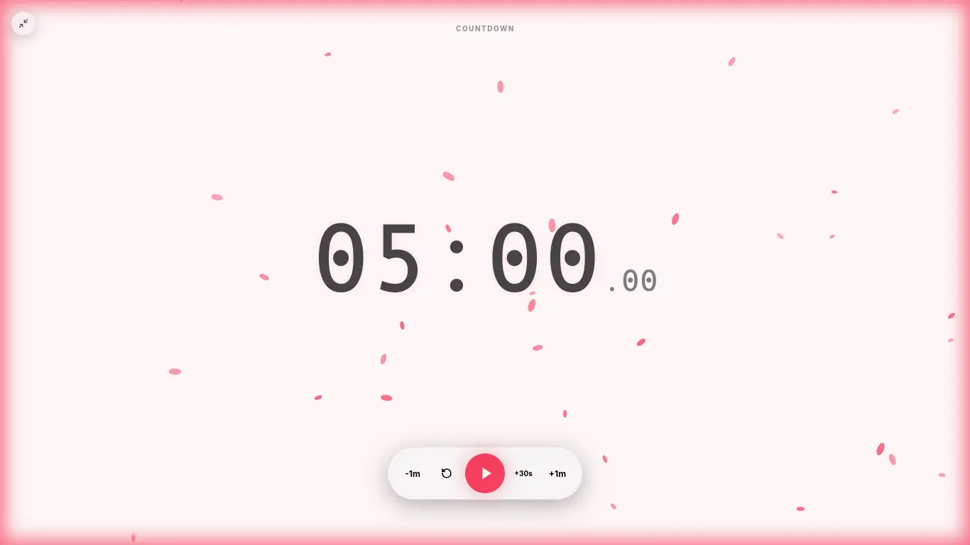 CleanStopwatch fullscreen classroom timer projection